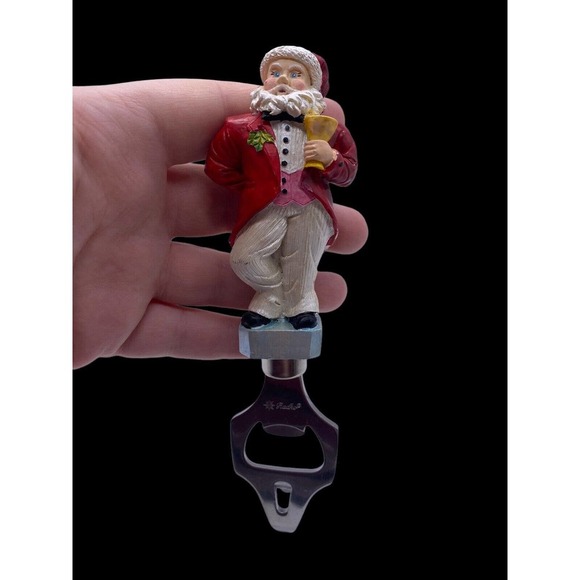 Christopher Radko Bottle Opener Santa Claus Christmas Party Serving Rare 7" - Picture 1 of 7